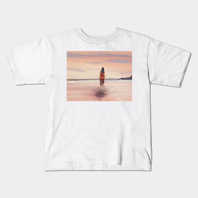 Coral sea oil painting by Tabitha Kremesec Kids T-Shirt by TeteSteva19